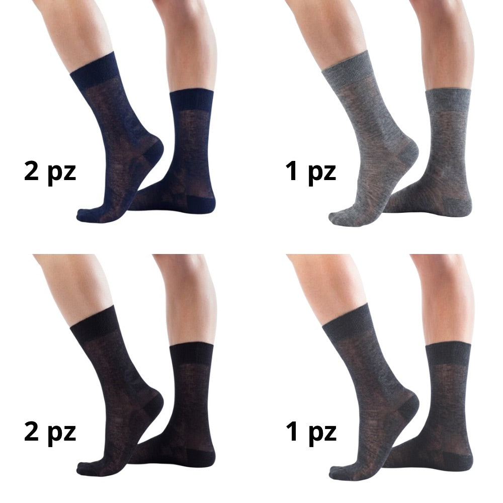 Calza uomo corta filo scozia articolo Ucz-perfetto paia 6