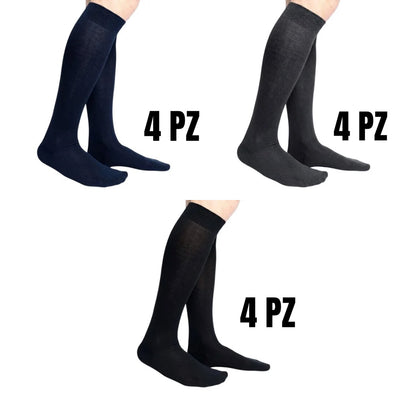 Calza uomo lunga in cotone articolo 8200 paia 12