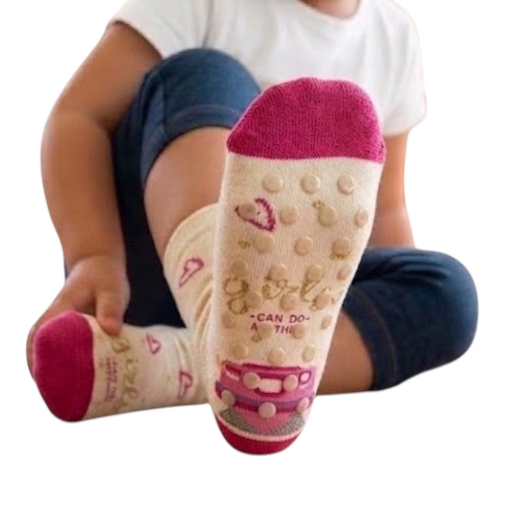 Non-slip warm cotton socks for girls, item 4379, 6 pairs