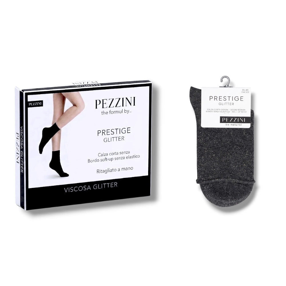 Women's warm cotton lurex socks item Dcz 302 Prestige Pezzini 12 pairs