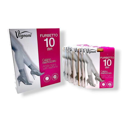 Furbetto 10 den silky women's socks, 20 pairs