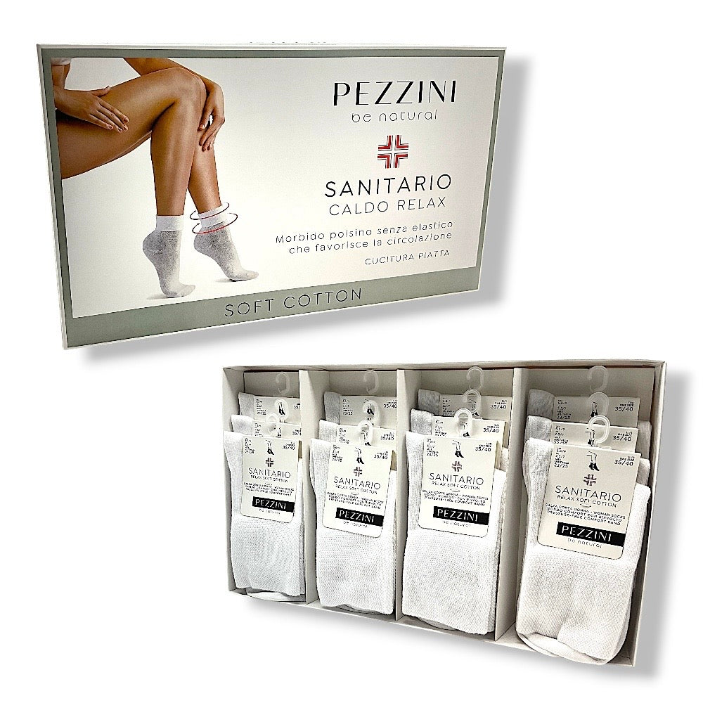 Relaxing cuffed medical sock in warm cotton item Dcz-551 Pezzini 12 pairs