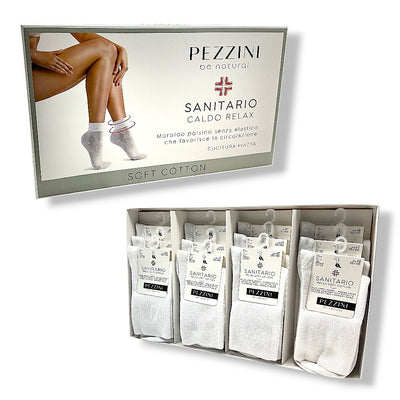 Relaxing cuffed medical sock in warm cotton item Dcz-551 Pezzini 12 pairs