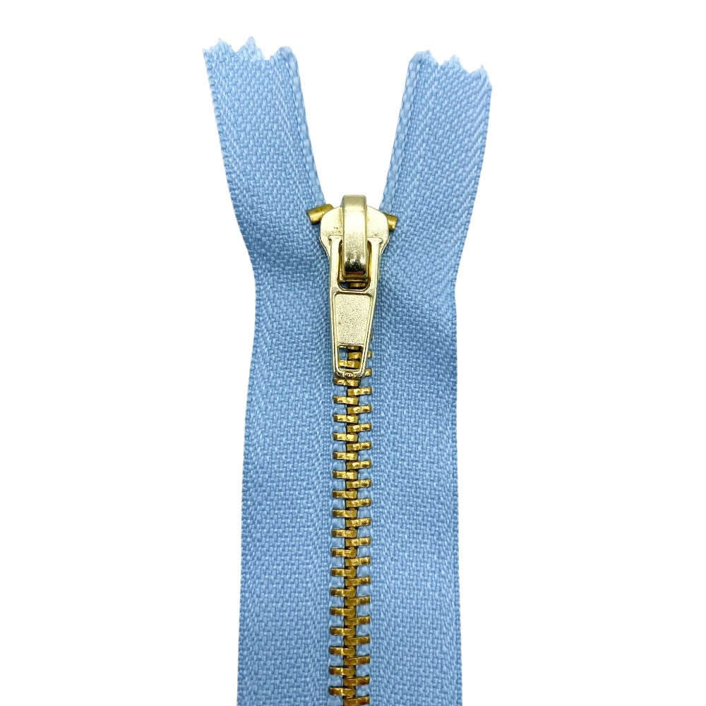 Cerniera lampo per jeans 16 cm ottone catena 4 mm articolo 1183/1/16