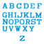 Cotton alphabet letter 1.5 cm iron-on item 56/46 pieces 12