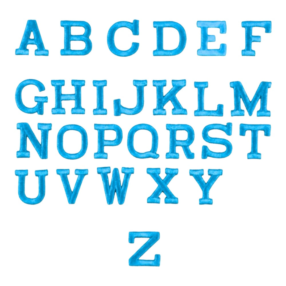 Cotton alphabet letter 1.5 cm iron-on item 56/46 pieces 12