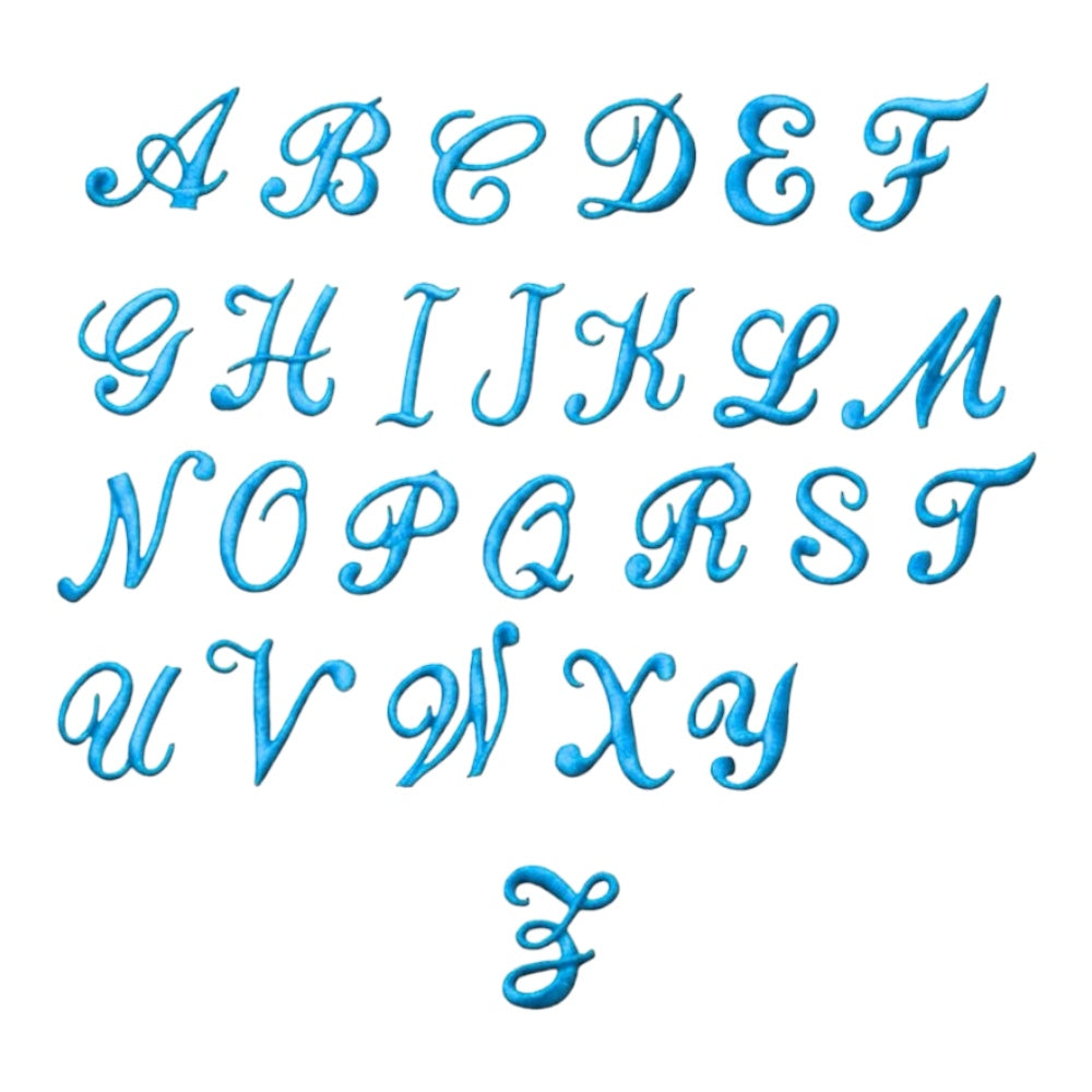 Cotton alphabet letter 2.5 cm iron-on item 56/43 pieces 6