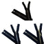 25cm metallic laminated zipper with 6mm non-divisible plastic chain