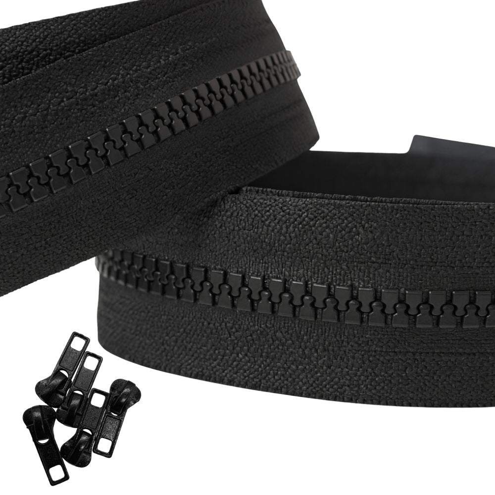 Continuous chain zipper plastic carriage 6 mm footage