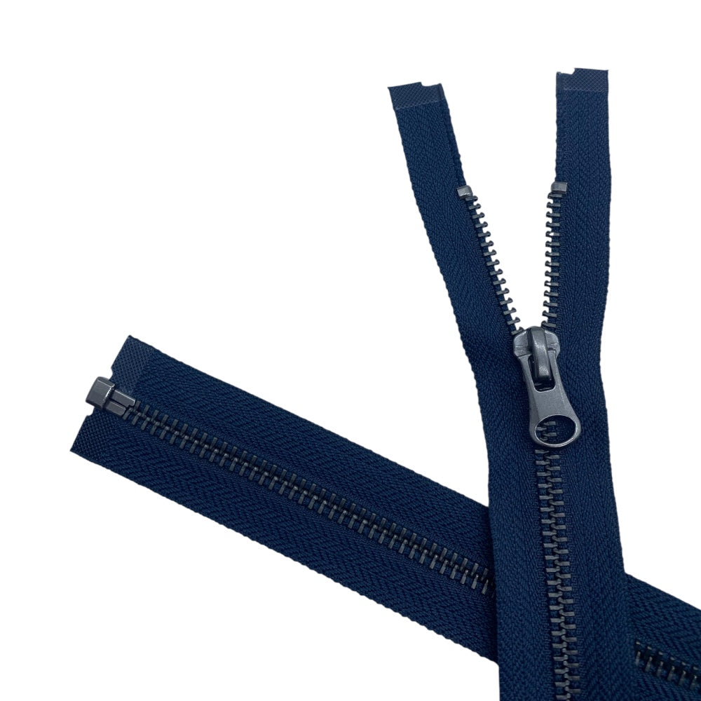 70cm divisible gunmetal metal zipper with 5mm chain