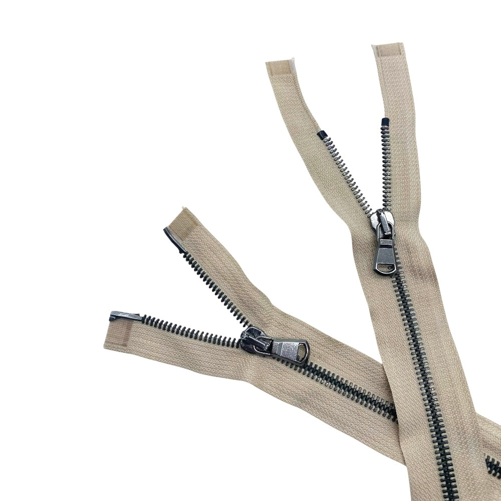 85cm combi gunmetal metal zipper (2 sliders) 5mm divisible chain
