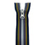 Multicolor spiral chain zipper 6 mm divisible 80 cm