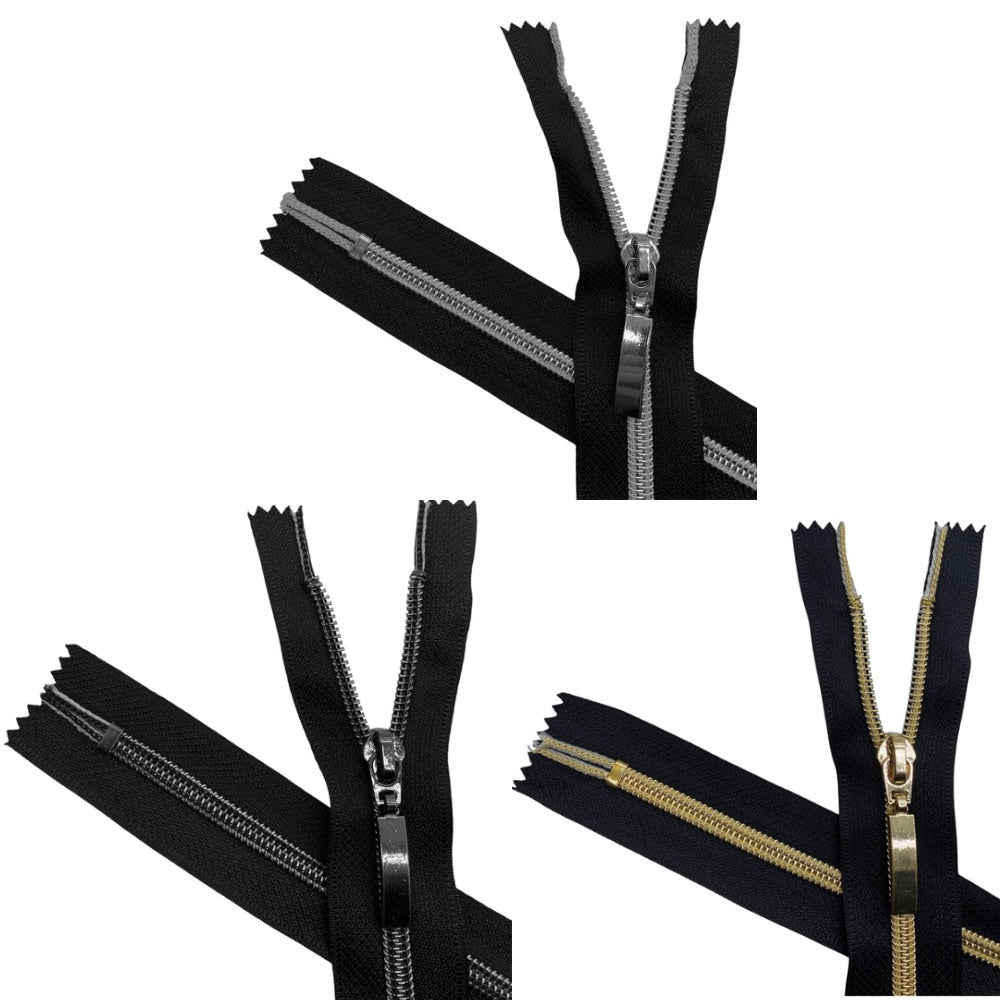 20cm laminated spiral zipper with 6mm chain