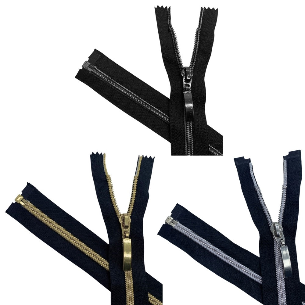 70cm divisible laminated spiral zipper with 6mm chain