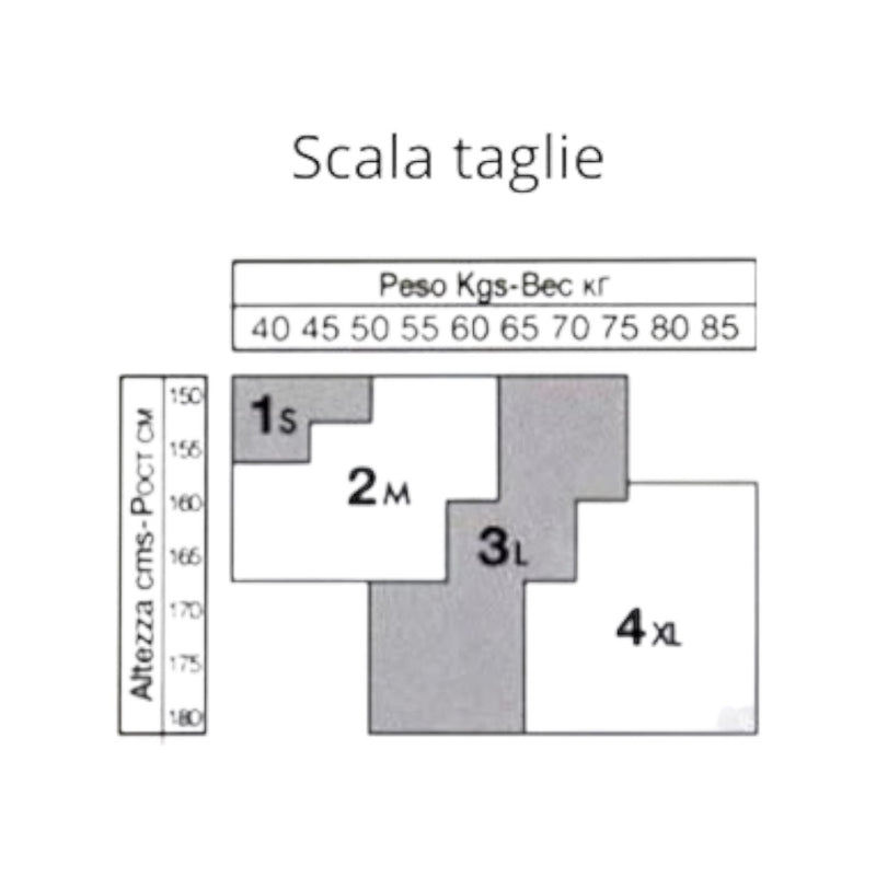 Tabella taglie e colori