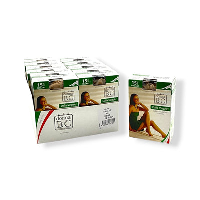 Women's 15 denier boxed tights, item Dalia-virgolet, 12 pairs
