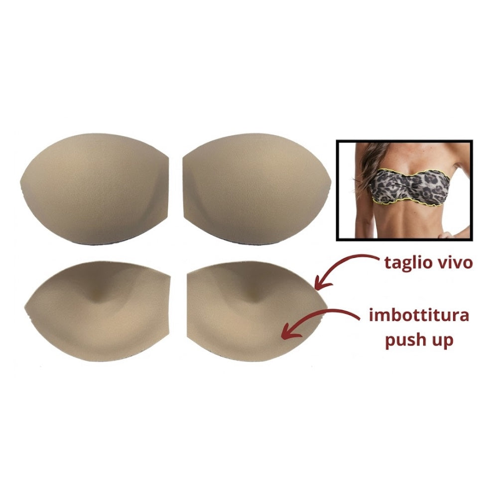 Anatomical padded push-up bandeau cup item 906