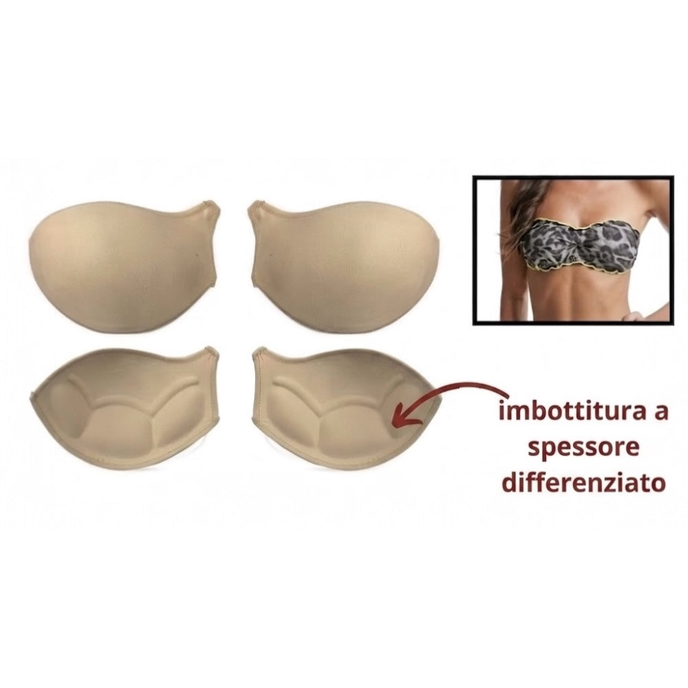 Anatomical padded band cup with differentiated thickness, item C003