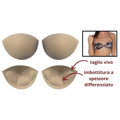 Coppa ovale anatomica imbottita push up articolo 800