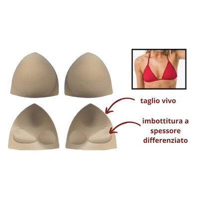 Coppa triangolo anatomica imbottita push up articolo 800T
