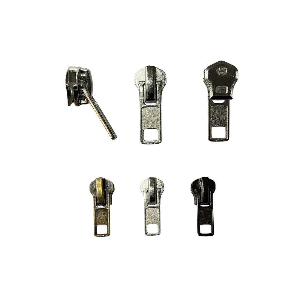 Cursore per zip catena 8 mm metallo