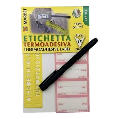 Iron-on label with permanent marker, item 310