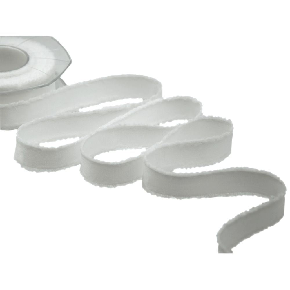 Fringed cotton effect ribbon H mm 23 item F182/22 15 meters