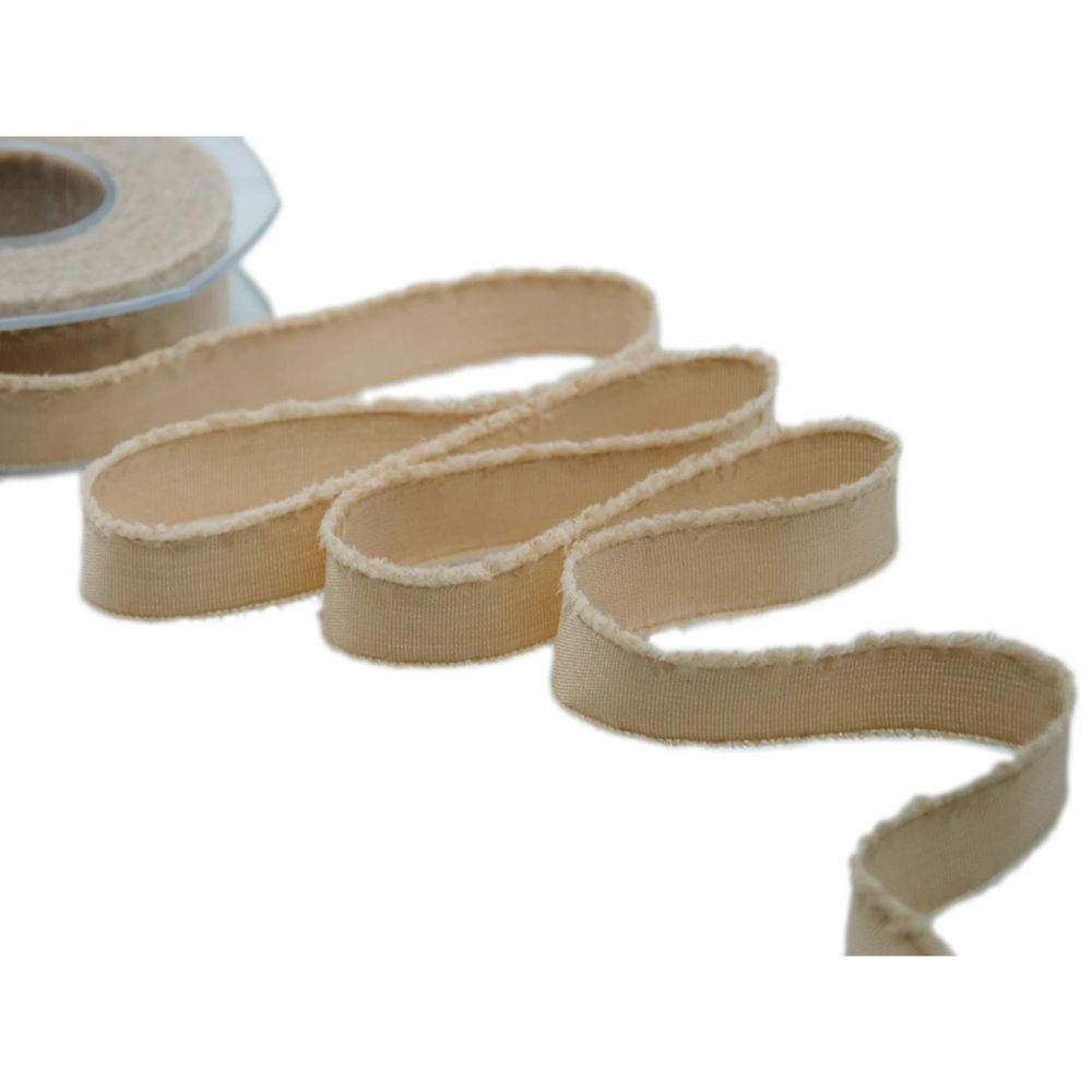 Fringed cotton effect ribbon H mm 23 item F182/22 15 meters