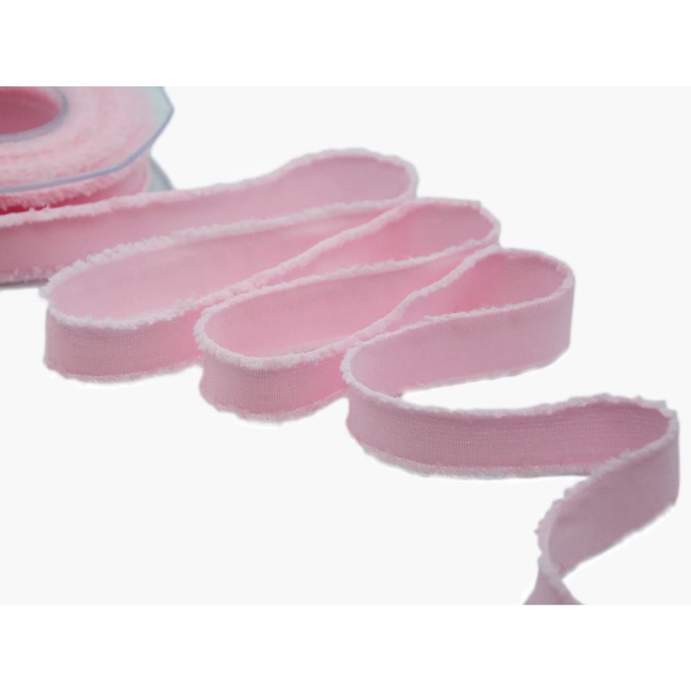 Fringed cotton effect ribbon H mm 23 item F182/22 15 meters