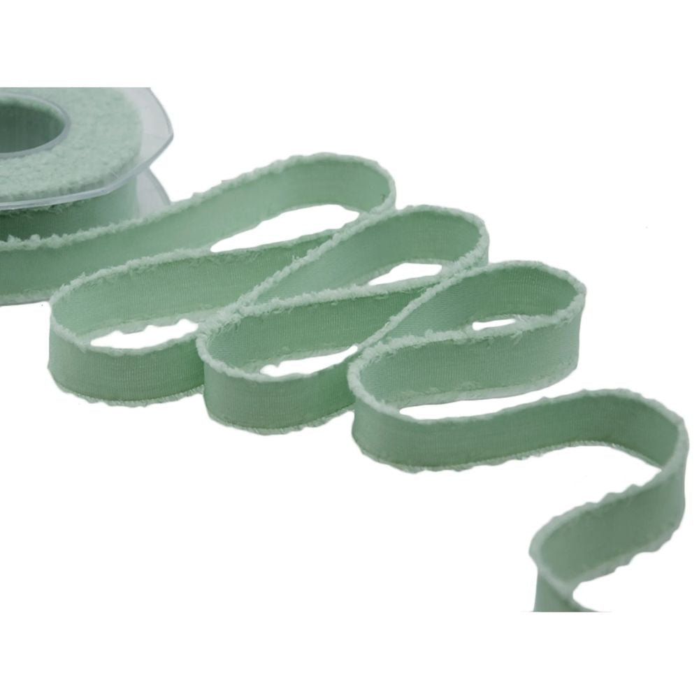 Fringed cotton effect ribbon H mm 23 item F182/22 15 meters