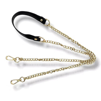 Zamac and leather bag chain item FM0353