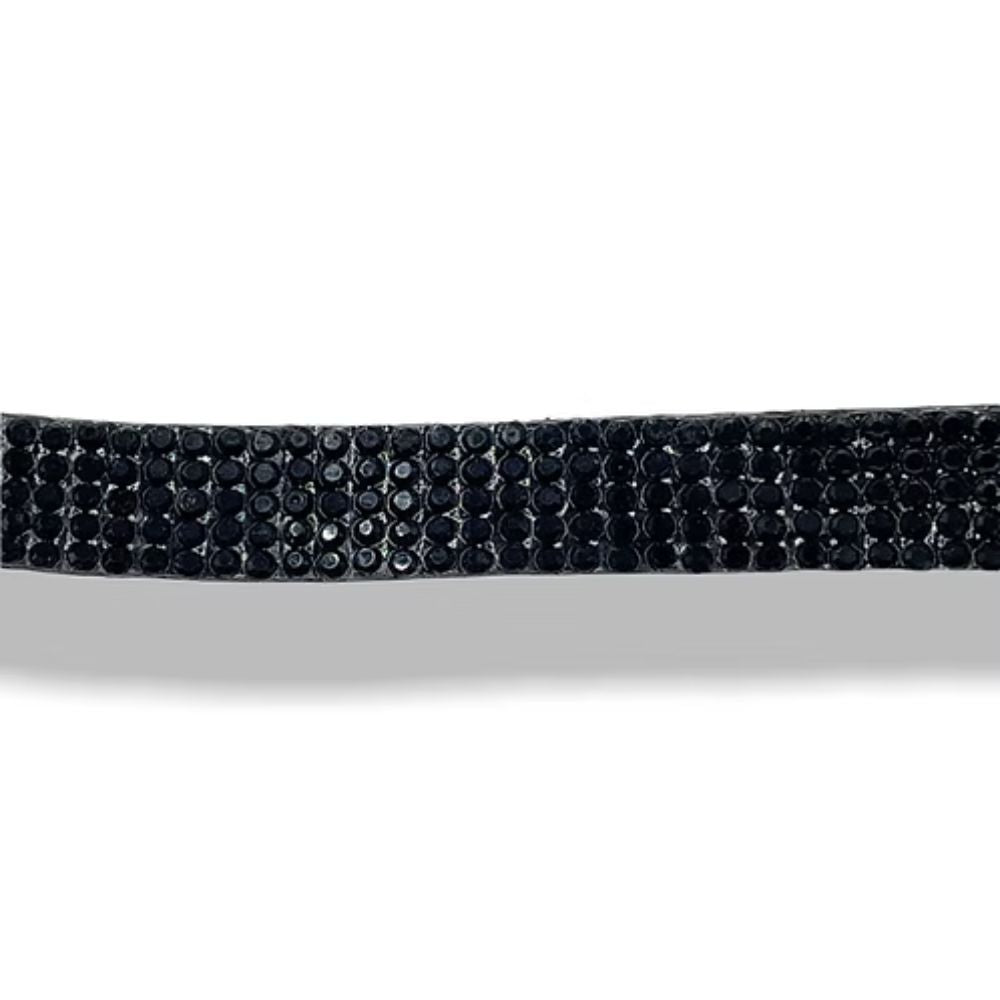 Rhinestone trimmings based on eco-suede item FM9894