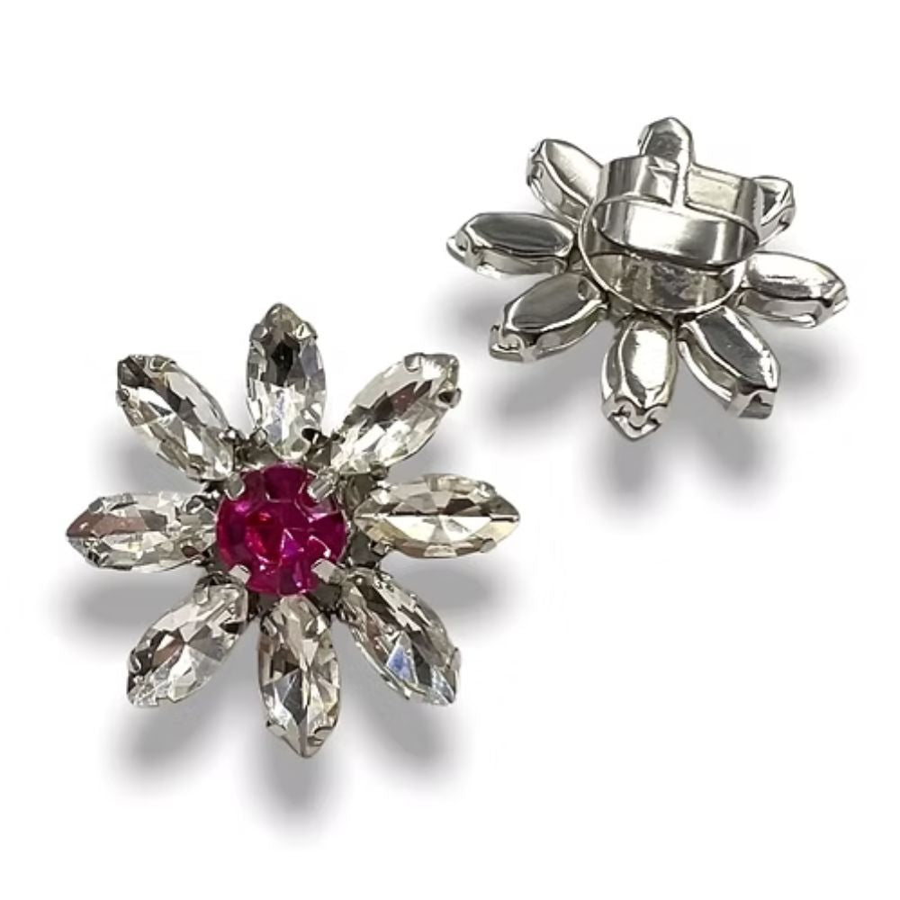 Glass stone flower application item FM10191