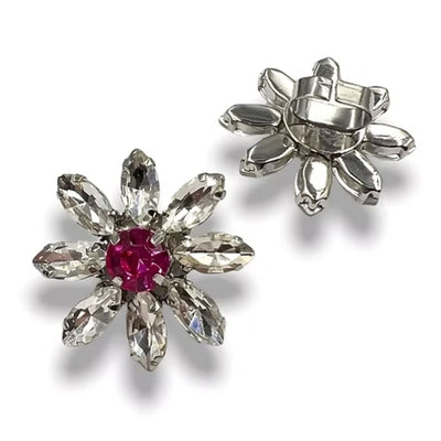 Glass stone flower application item FM10191