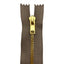 10cm brass zipper for jeans, 4mm chain, item 1183/1/10
