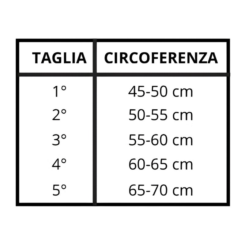 Tabella taglie e colori