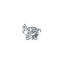 Upper stop for zip chain width mm 05-06 pieces 100
