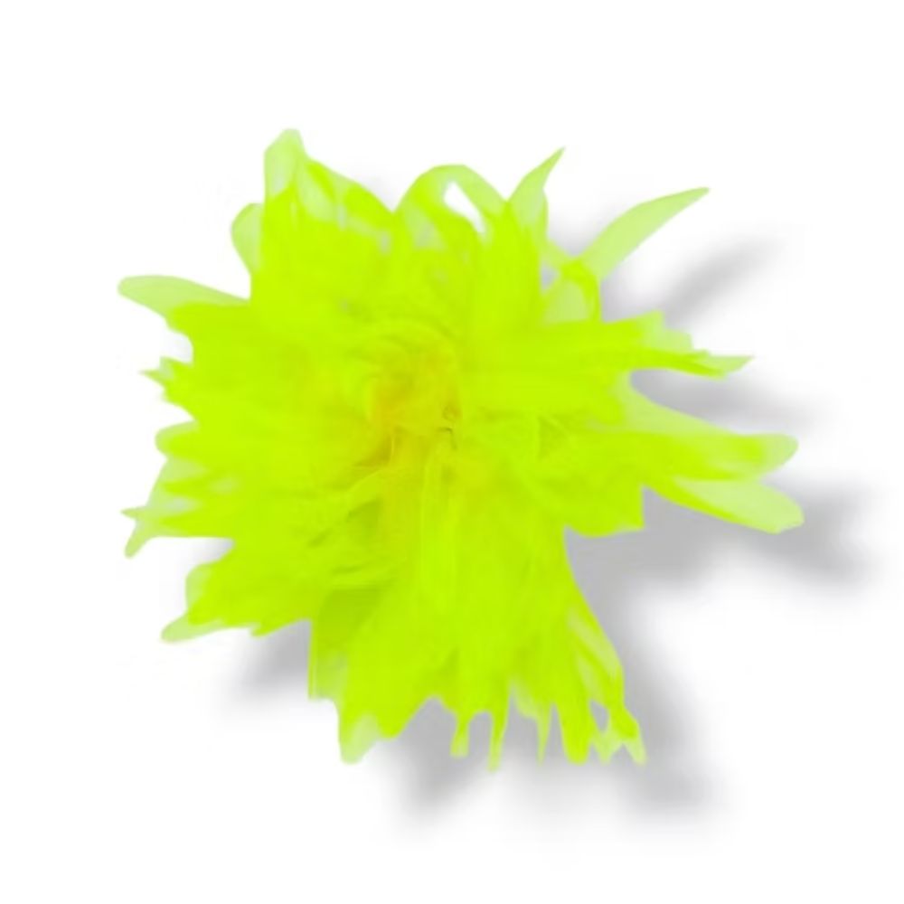 Spilla fiore in organza e piume di struzzo articolo Fm10932