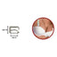 Metal hook for bra strap, pitch 8 mm, item 16608, 16 pieces