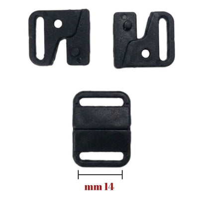 Plastic bra hook pitch 14 mm internal item 16626 pairs 6