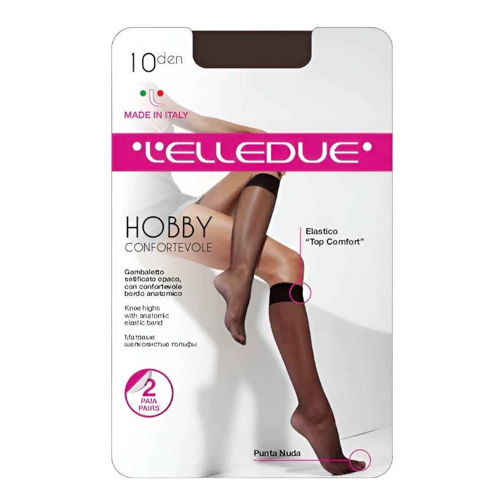 Hobby 10 den silky knee high Elledue pairs 24