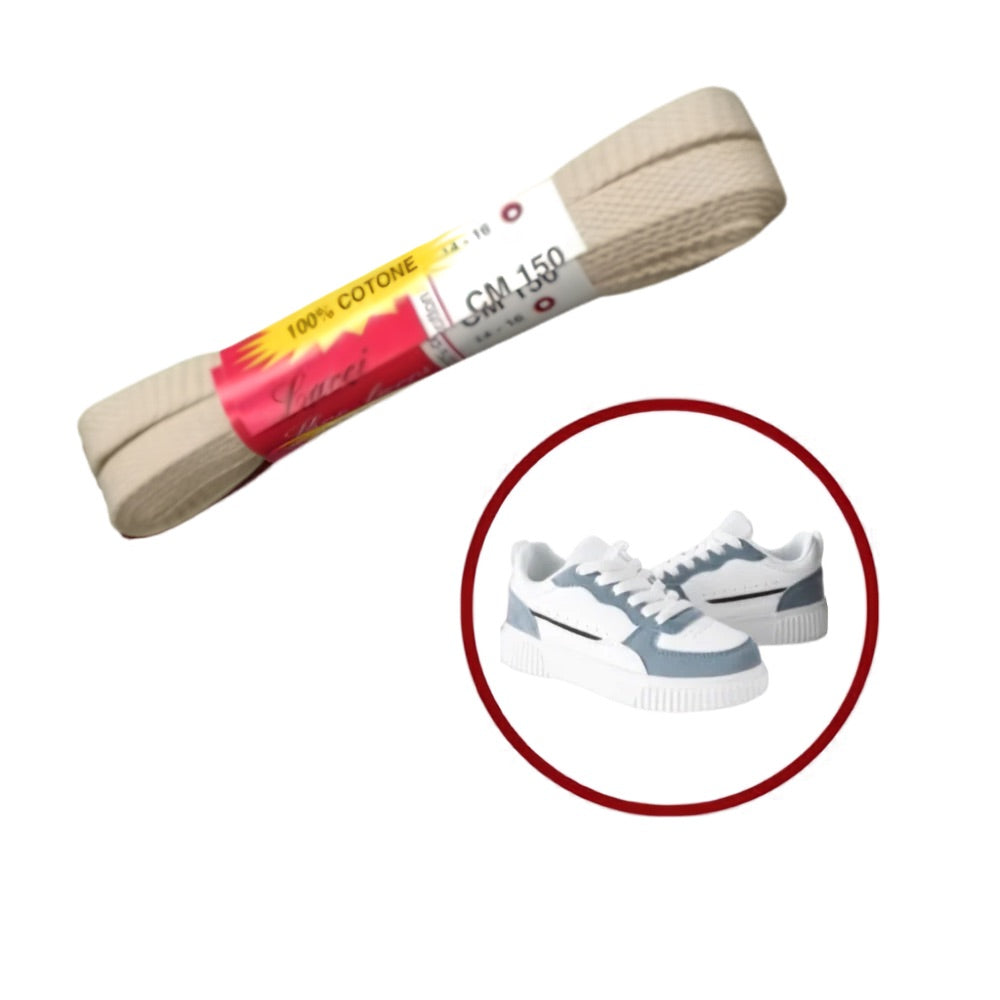 Lacci piatti cm 150 cotone 100% articolo Sport 150 paia 6