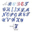 Cotton alphabet letter 2.5 cm iron-on item 56/43 pieces 6