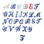 Cotton alphabet letter 2.5 cm iron-on item 56/43 pieces 6