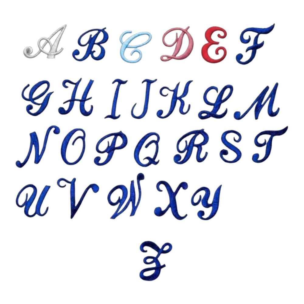 Cotton alphabet letter 2.5 cm iron-on item 56/43 pieces 6
