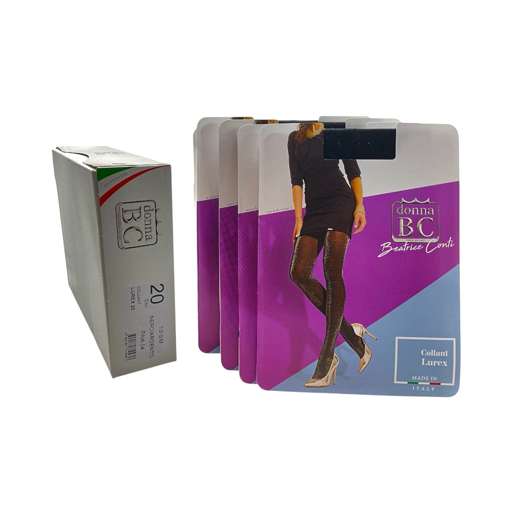 Lurex 20 den sheer stretch tights Women Bc 4 pairs
