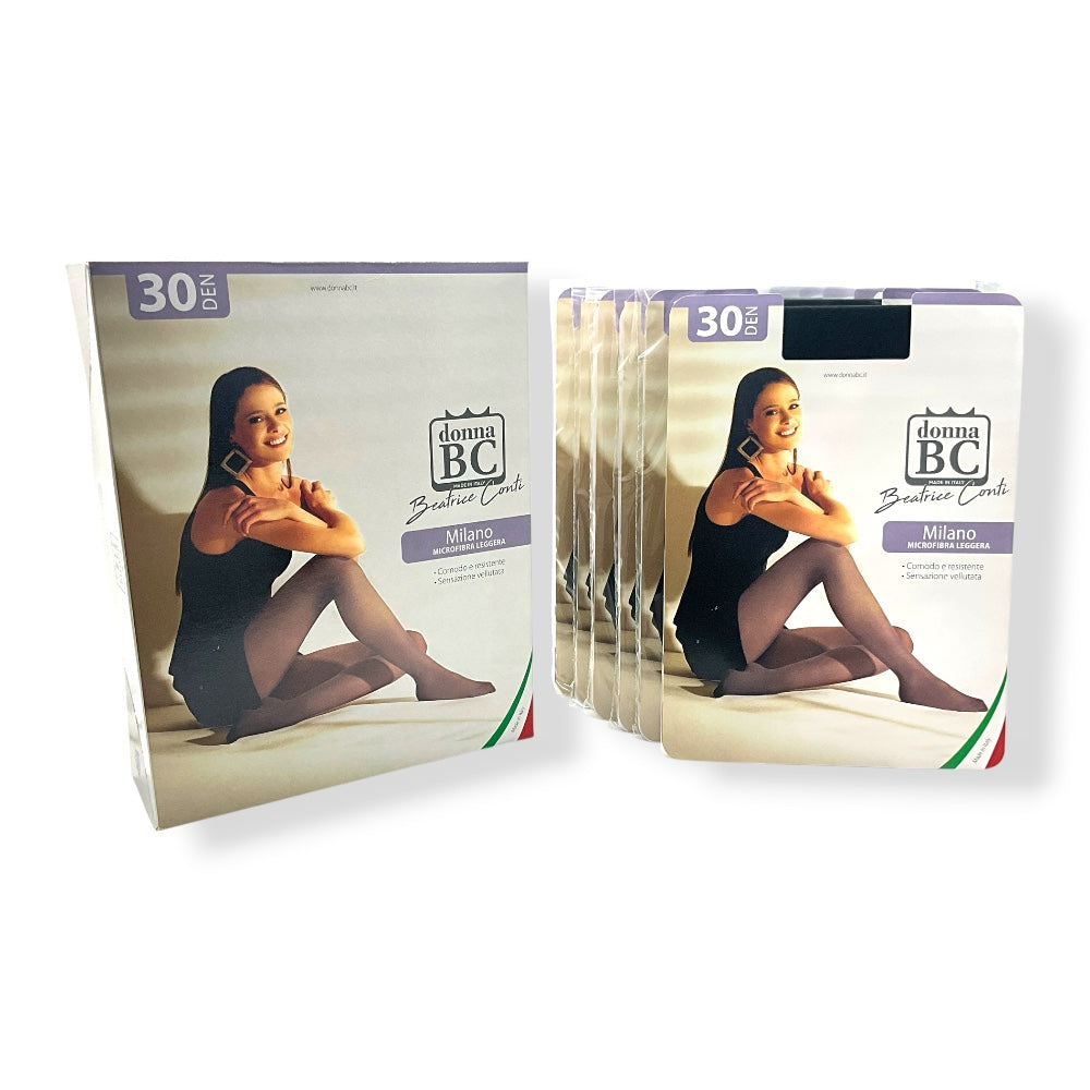 Milano 30 den (Tg 5 xxl) collant microfibra Donna Bc paia 6
