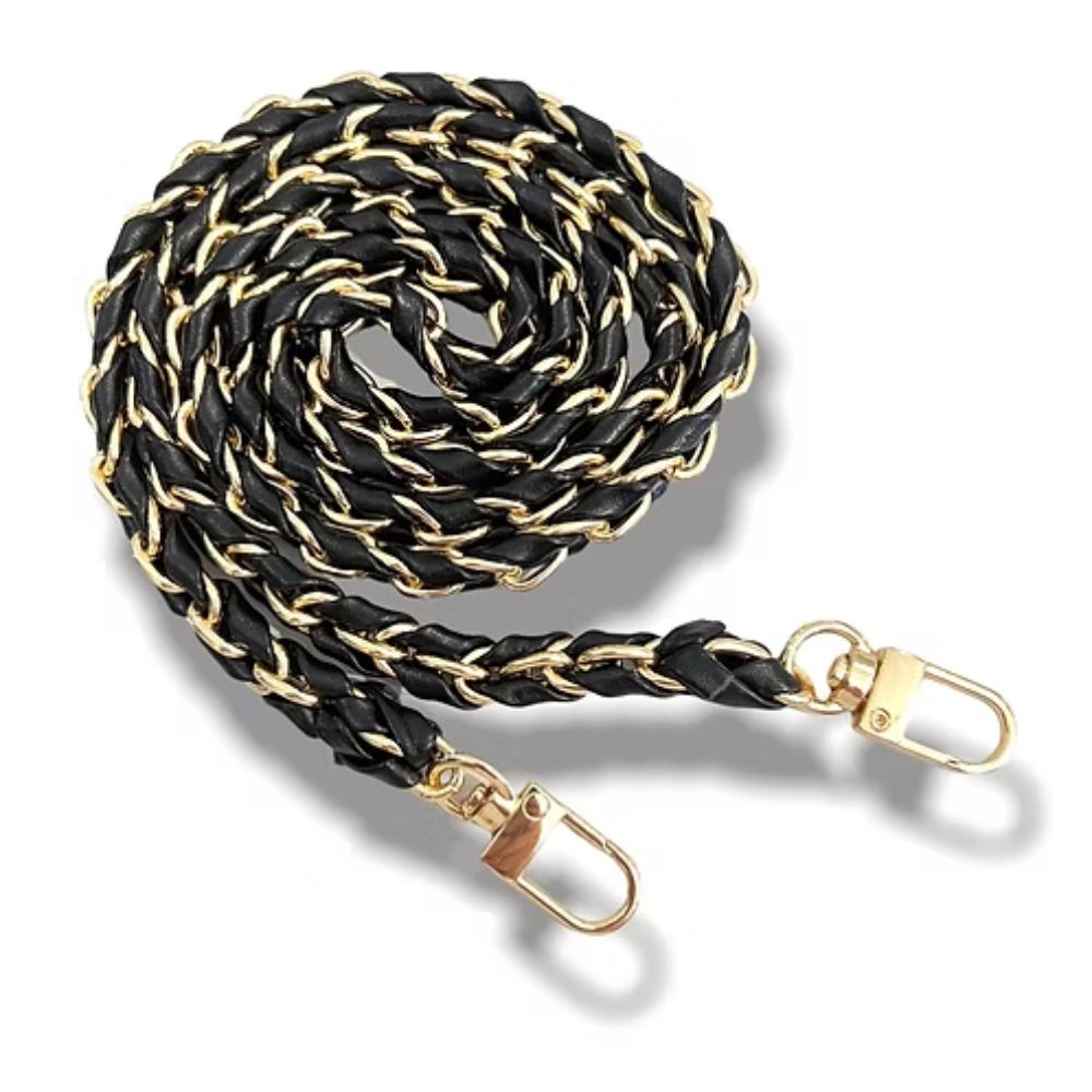 Bag chain in zama and leather item FM0351