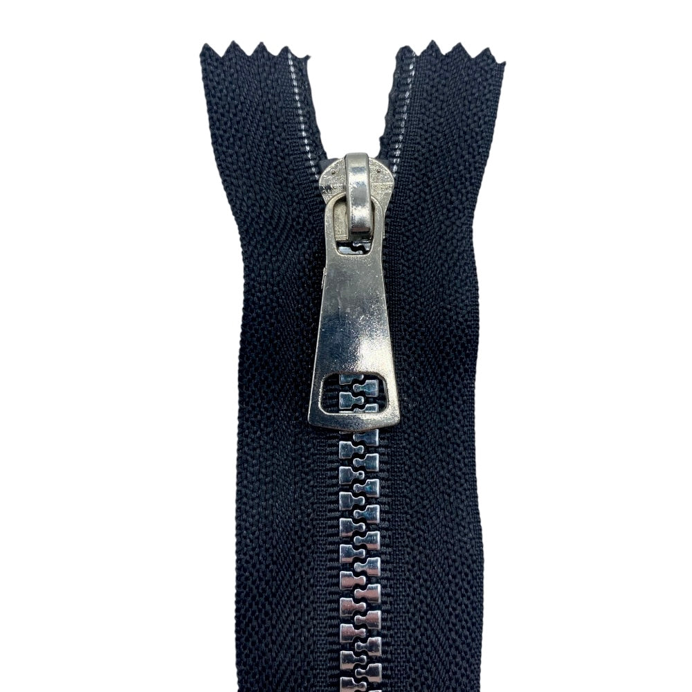 80cm combi metallic laminated zipper (2 sliders) divisible plastic chain 6mm
