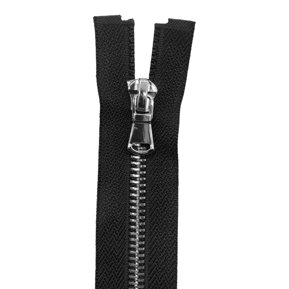 Cerniera lampo metallo lucida cm 100 combi (2 cursori) catena 5 mm divisibile